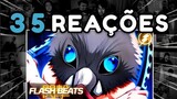 35  REAÇÕES | Rap do Inosuke (Kimetsu no Yaiba) - Ao Caçar da Fera | Flash Beats (Prod. Yuta)
