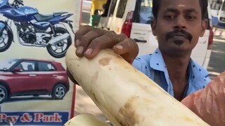 Fun fact: Banana stalks are edible and even a common snack at Indian street stalls.