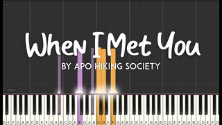 When I Met You by Apo Hiking Society  synthesia piano tutorial  + sheet music