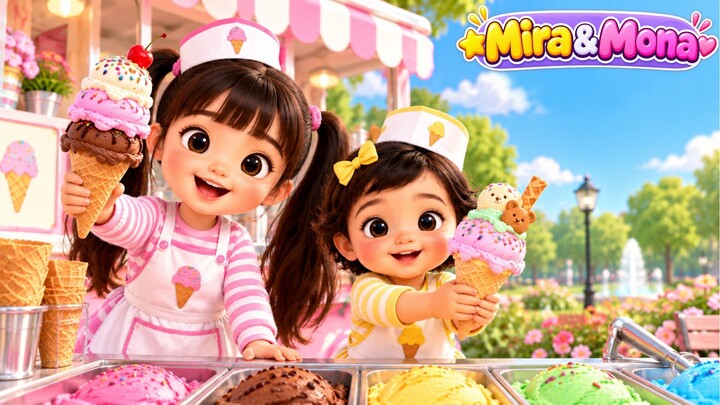 🍦 Yummy Ice Cream Colors! | Learn Colors with Mira & Mona