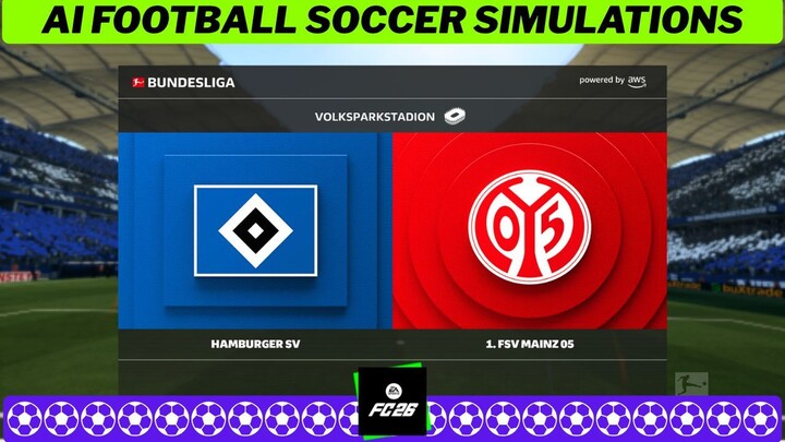 Hamburger SV vs 1. FSV Mainz 05 ⚽ Bundesliga 2026 27 Matchday 2 🟩 EA FC 26 Simulation