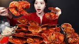 [Mukbang TV] - Hải sản hầm cay sốt Buldak (tôm sú, sò điệp, bào ngư khổng lồ) | ASRM