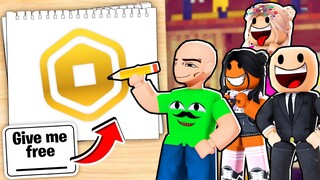 DRAWING FOR ROBUX | Roblox Funny Moments