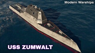 Modern Warships: USS ZUMWALT in action.