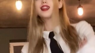 Beautiful and attractive girl dancing