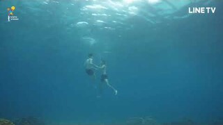I told sunset about you kiss scene (underwater)