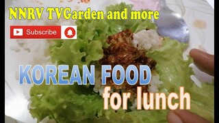 Korean food for lunch