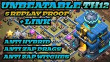 NEW TH12 WAR BASE + REPLAY PROOF | ANTI ZAP WITCHES / DRAGS BATS / HYBRID + LINK | CLASH OF CLANS