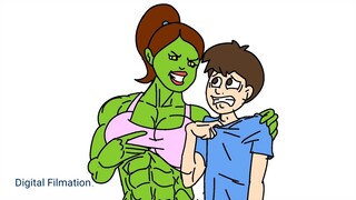 She Hulk got a skinny boyfriend - FlipaClip Animation - How its made ?