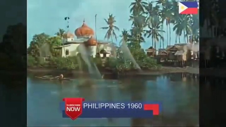 manila Philippines in 1960 old video restored and colored