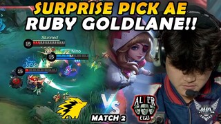 RUBY GOLDLANER DARI KUBU ALTER EGO!! INI AE SALAH PICK APA GIMANA?! - ONIC VS AE MATCH 2