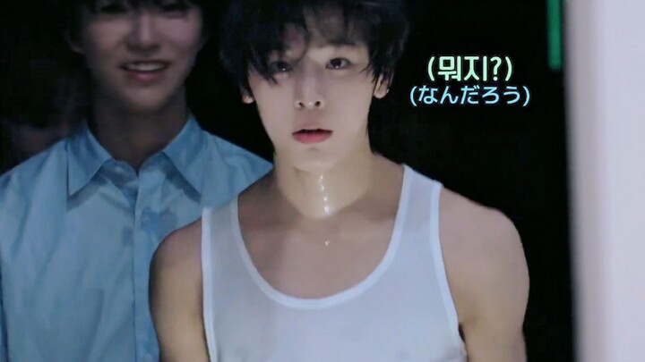 打完排球比赛回到休息室看到等候的你