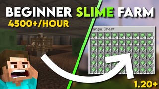 Ultimate Beginner Minecraft 1.20+ Slime Farm Guide: Easy 4500+ Slimeballs/Hour (Tutorial)