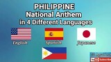PHILIPPINE NATIONAL ANTHEM in 4 Different Languages - English/Spanish/Japanese/Tagalog with lyrics
