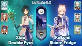 C0 Xiao Double Pyro & C0 Kokomi Bloom Fridge | La Hoàn Thâm Cảnh Tầng 12 | Genshin Impact 3.6