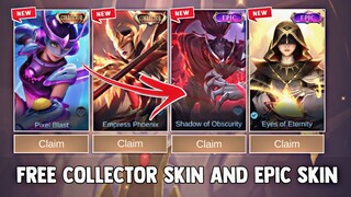 NEW SURPRISE BOX! CLAIM YOUR FREE EPIC SKIN AND COLLECTOR SKIN! FREE SKIN! | MOBILE LEGENDS 2023