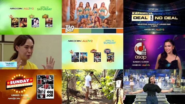 ABS-CBN sa ALLTV2 Commercial Break April 25 & 26, 2026 (Weekend Saturday & Sunday) Deal or no Deal