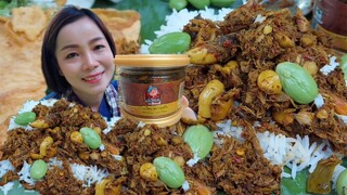 ไตปลาแห้งกับข้าวร้อนๆ ไข่เจียว สะตอ โอ้ยแซ่บหลาย หรอยแรง