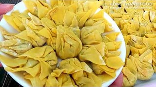 Món ăn Chay dễ làm l Cách làm HOÀNH THÁNH CHAY chiên giòn thật ngon bao ăn luôn l Hồng Thanh Food