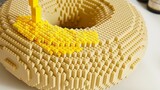 ถือถ้วยลาเต้ขิงน้ำตาลทรายแดงเพื่อกำจัดความเย็นและสัมผัสความอบอุ่น [LEGO สต็อปโมชั่นแอนิเมชั่น]