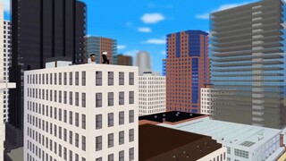 Minecraft Short film: Blue Robot vs Red Robot fight