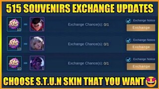 515 SOUVENIRS EXCHANGE TO S.T.U.N SKINS! | MOBILE LEGENDS 2021