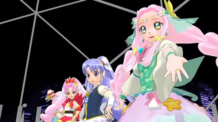 【MMDプリキュア】キュアフォーチュン＆キュアスカーレット＆キュアフェリーチェ＆キュアパルフェでこの空の向こう