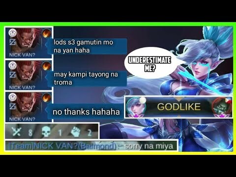 Miya No skin + No Badge prank!(Teamates Throw the game"Underestimated Miya") Gameplay#34 Prank#7