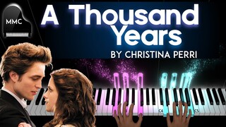 A Thousand Years by Christina Perri (Twilight OST) piano cover + sheet music + lyrics