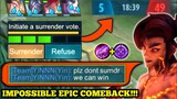 Please Don't give up we can win!!! Impossible Epic Comeback! | Yin Buff Solo Hyper Carry | Mlbb