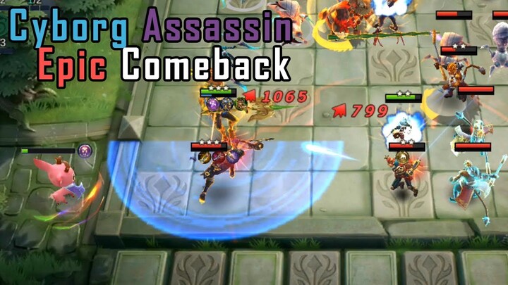 Cyborg Assassin Epic Comeback Gameplay | Mobile Legends Magic Chess