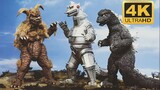 [4K Restoration] The first-generation Mechagodzilla fights Godzilla & King Cesar in a one-on-one bat
