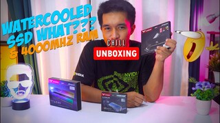 CHILL UNBOXING Only EP1 ft Watercooled CARDEA SSD? 4000Mhz RAMs ARGB & Non RGB XTREEM DDR4 (2020)