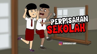 KARTUN LUCU PERPISAHAN SEKOLAH | BONGSOSTORY | ANIMASI INDONESIA TIMUR