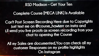 RSD Madison  course  - Get Your Ten download