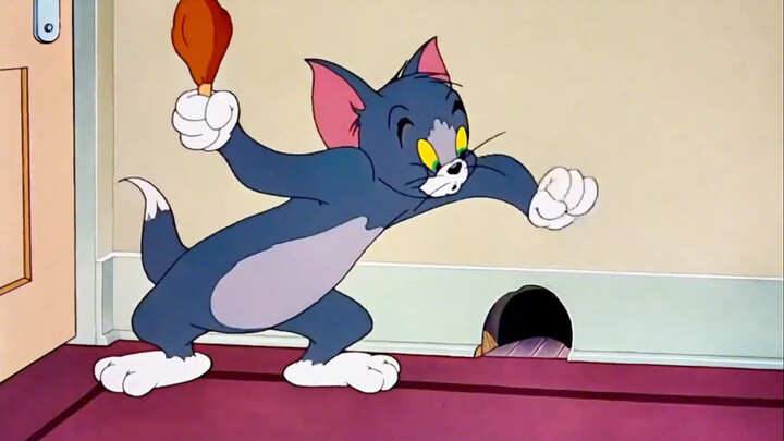 Tom gets caught stealing a chicken leg