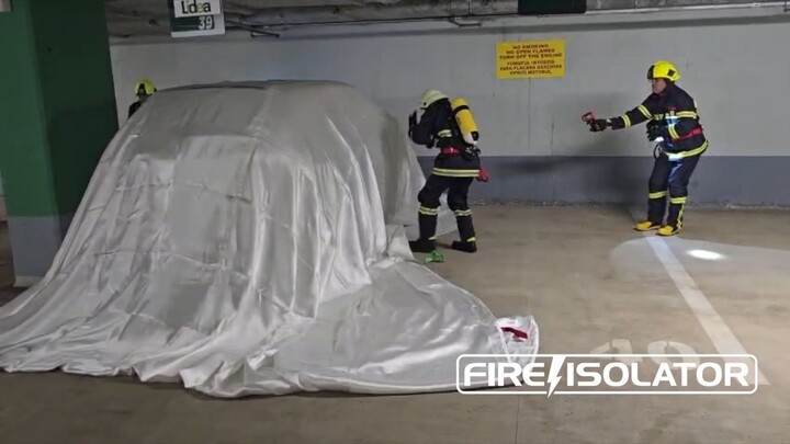 Parking garage EV fire training