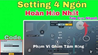 PUBG Mobile | Setting 4 Ngón Hoàn Hảo - Phạm Vi Kéo Tâm Rộng - Kết Hợp Nút Bắn Bên Phải | NhâmHNTV