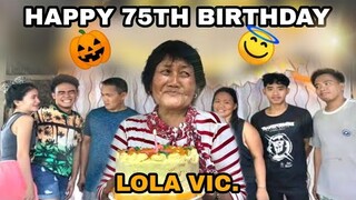 1ST TIME DAW NI LOLA VIC MAG CELEBRATE NA MAY LECHON ( 75TH BIRTHDAY)