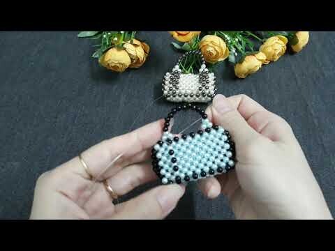 Beaded bag P3/3#파란색 가방#Tas bermanik-manik#ກະເປົາແບ້#กระเป๋าลูกปัด#