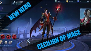 NEW OP HERO CECILION MOBILE LEGENDS!!!