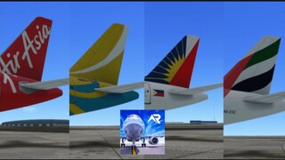 Flight Landing (AirAsia, Cebu Pacific, Philippine airlines, Emirates) A320-200 RFS