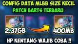 Data ML Size MINI  | HP Kentang Wajib Coba | Config ML No lag | Mobile Legends Bang Bang