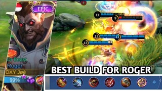 Roger best build 2021 || Top Global build Roger 2021 | Roger Gameplay s22 | mobile legends bang bang