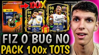 INCRÍVEL DEMAIS🤩🔥 FIZ O BUG NO PACK 100x TOTS DA LALIGA E GANHEI ELE😱 FC MOBILE 24