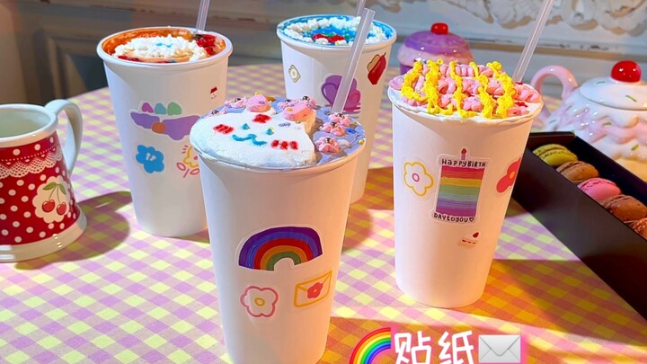 The joy of having both cake and milk tea at the same time