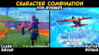 CLASH SQUAD CHARACTER COMBINATION 2021 | BEST FOR RUSHER