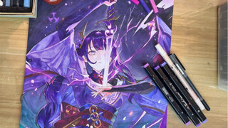 ภาพวาดนายพลธันเดอร์ที่นักเรียนชั้นประถมศึกษาปีที่ 6 วาดขึ้นด้วยมือ