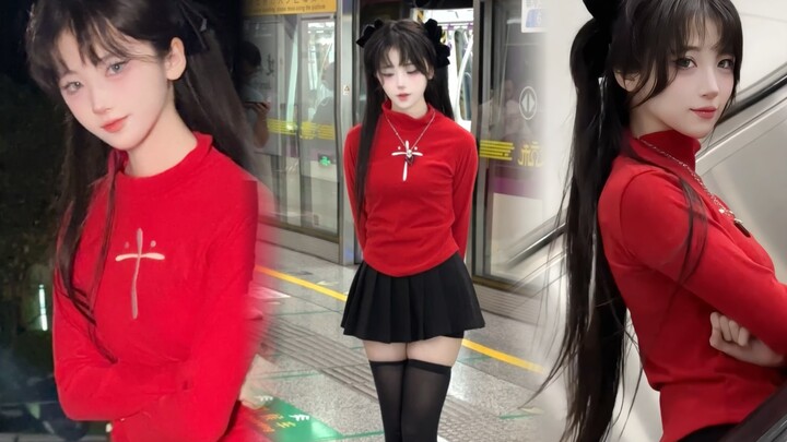Encountered Lord Rin Tohsaka on the subway