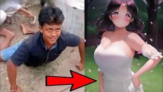 Stiker Meme Absurd Tapi Jadi Anime..🥵